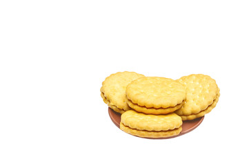 Sweet cookies isolated on a white background