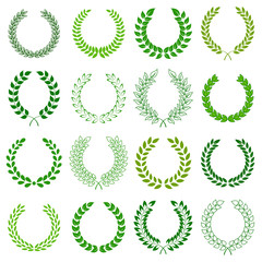 vector collection of laurel wreaths