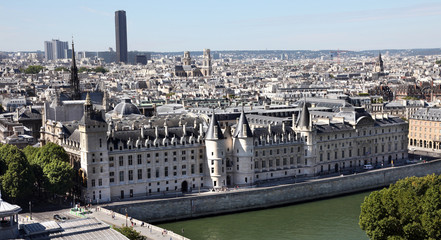 Paris, Panoramique de la Conciergerie à la Tour Montparnasse