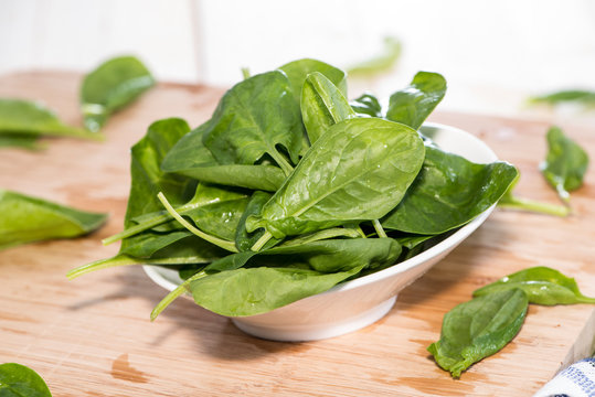 Small Portion of Spinach Leaves