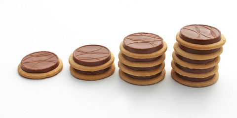 Une rangée de biscuits