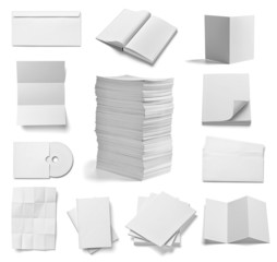 leaflet notebook textbook envelope blank paper template book