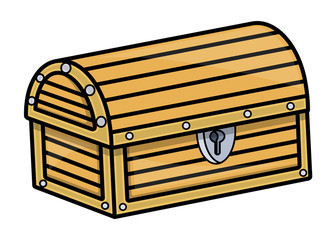 Treasure Trunk - Vector Cartoon Illustration