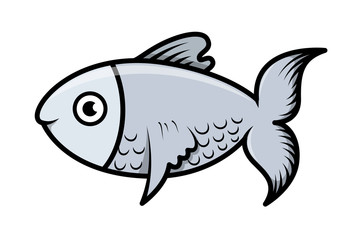 Simple Cartoon Fish Illustration