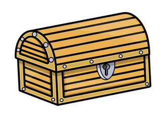 Treasure Box - Vector Cartoon Illustration
