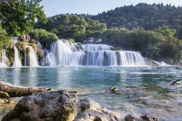 Amazing waterfall in Krka National Park, Croatia