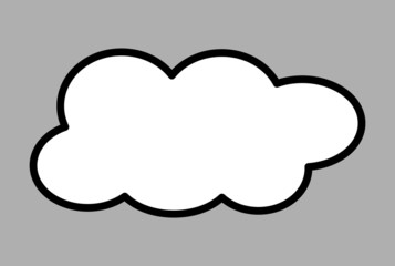 Cartoon Cloud - Vector Cartoon Illustration