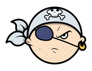 Pirate Boy - Vector Cartoon Illustration