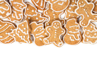 Christmas cookies on a white background