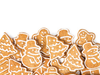 Christmas cookies on a white background