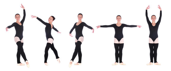 Five photos of ballerina