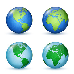 Earth planet. World Map