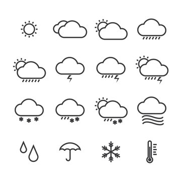 icon pack weather isolated background