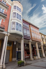 Obraz premium streets and buildings typical of the city of Palencia, Spain