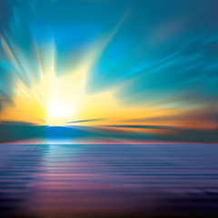 abstract background with clouds and sea sunrise