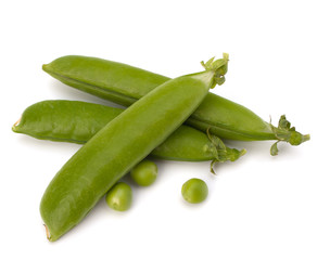 Fresh green pea pod