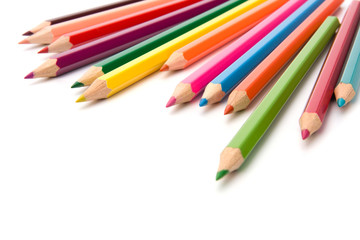 Colouring crayon pencils