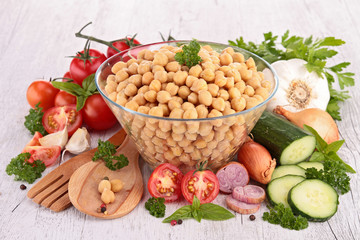salad with chickpea