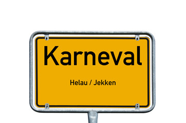 Schild - Karneval