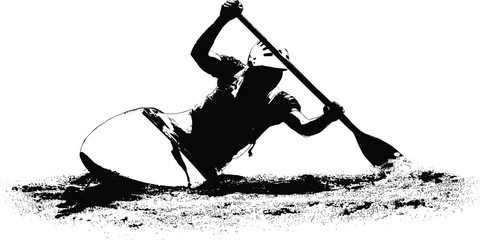 Kayak on a white background