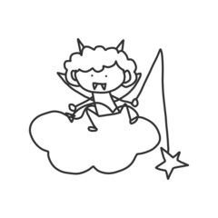 vector sketch halloween cartoon