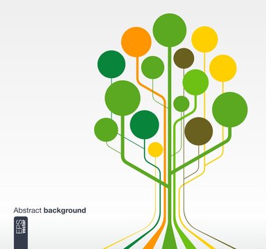 Growth tree concept for communication, eco, social media