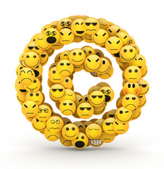 Emoticons  copyright symbol