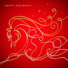 Holiday horse greeting card