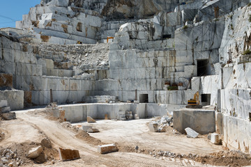 industrial marble quary site on Carrara, Tuscany, Italy