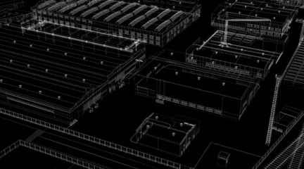 Photo sur Plexiglas construction de la ville Industrial abstract architecture
