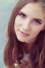 Naklejka premium fantasy make-up close-up 