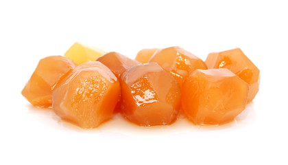 Balls of preserved ginger