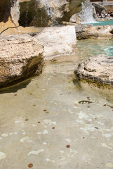 Detail of the Trevi Fountain, which is a fountain in the Trevi d