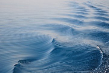 Waves on adriatic sea behind the ship