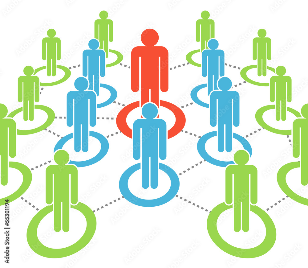 Poster abstract scheme of business communications