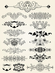 Intricate calligraphic design elements