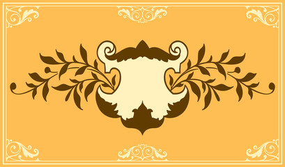 Ornament design element cartouche coat of arms