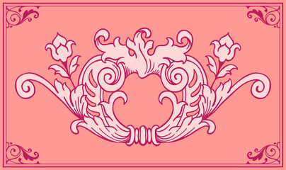 Floral ornament design element