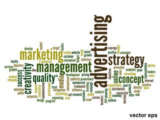 Vector conceptual business business word cloud