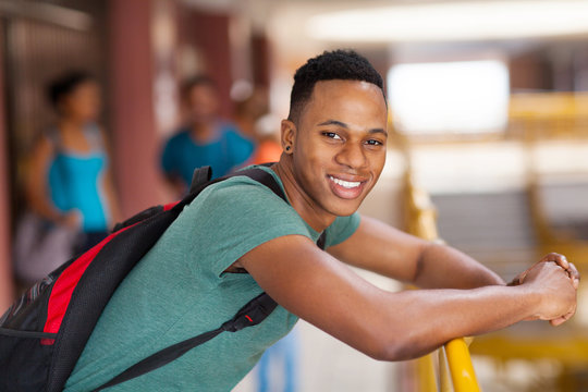 male african university student