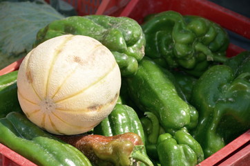 Melonen und Gemüse