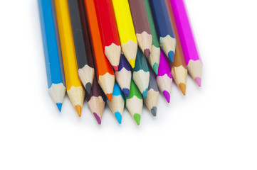 Color pencils isolated on white