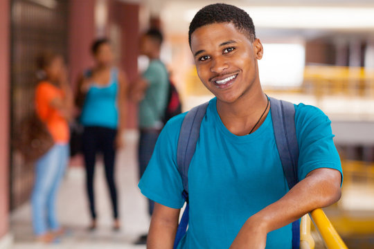 male african college student