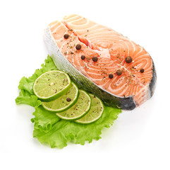 salmon and lime