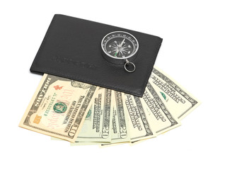 Passport and ticket isolated on white