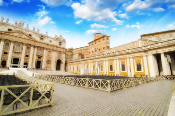 Fototapeta premium Beautiful View of St Peter Square in Rome, Italy
