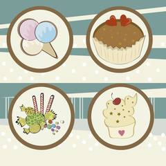 four icons of dessert