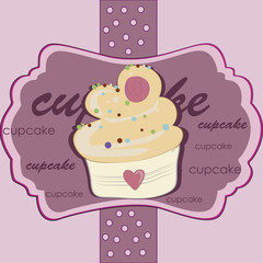 delicious pink cupcake