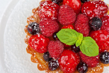 Cake with fresh berries