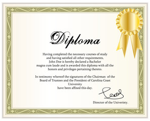 Vintage frame, certificate or diploma template II